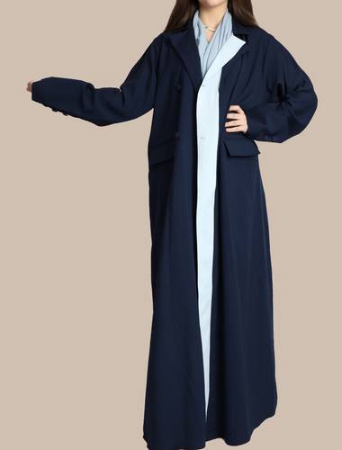 خامة كريب كحلي مع سماوي 