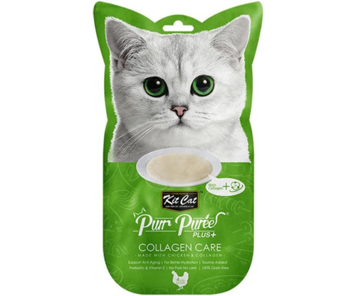 Kit Cat Purr Puree  PLUS +Chicken & Collagen 4x15 g