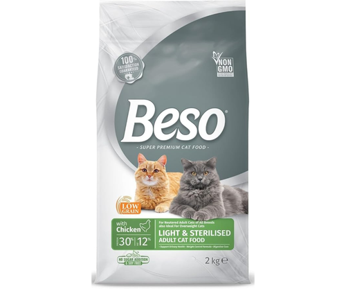 beso dry food with chicken sterlized cats 2 kg