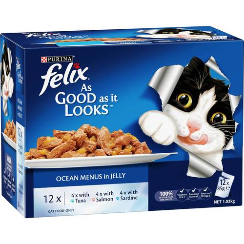 PURINA FELIX OCEAN MENUS IN JELLY 12 PIECES