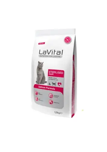 LAVITAL CAT STERILISED ADULT SALMON 1,5 KG