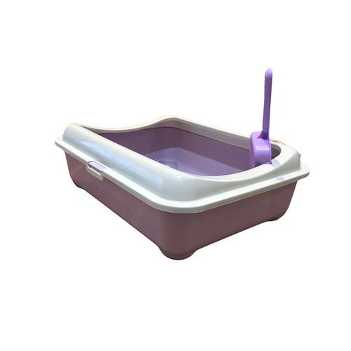 ( cat litter box without sifter, with sieve (purple