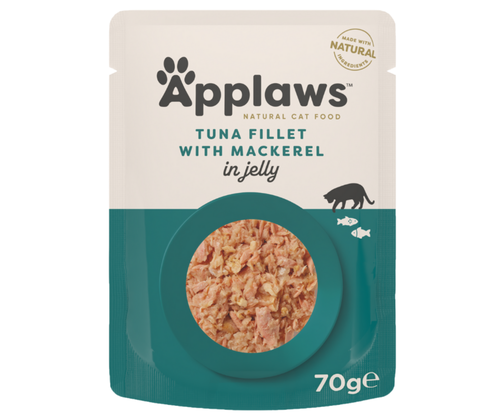 Applaws Tuna Fillet with Mackerel in Jelly – 70g