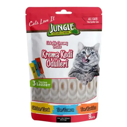 JUNGLE TREATS WITHCHICKEN, TUNA AND SALMON 9 PIECES