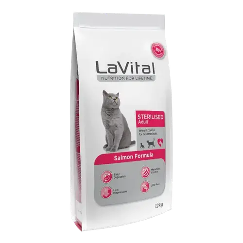 LaVital Sterilised Adult Salmon Formula 12 Kg