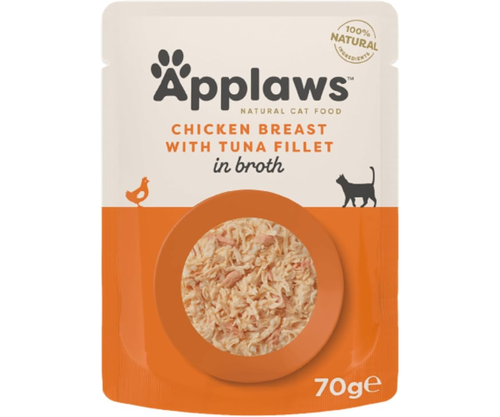 Applaws – Chicken Breast with Tuna Fillet in Broth 70g