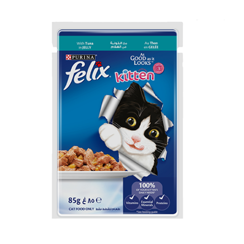 PURINA FELIX WET FOOD TUNA IN JELLY KITTEN 85G