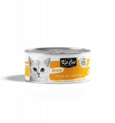 Kit Cat Gravy Canned Food Tuna And Chicken 70g