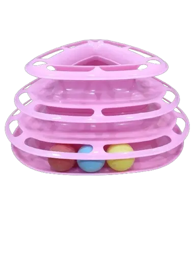  Cat Toys Triangle Ball Tower