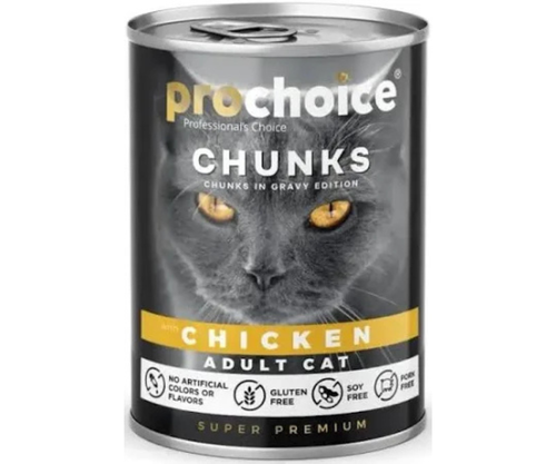 معلبات برو تشويس للقطط البالغة بالدجاج  400 جرام