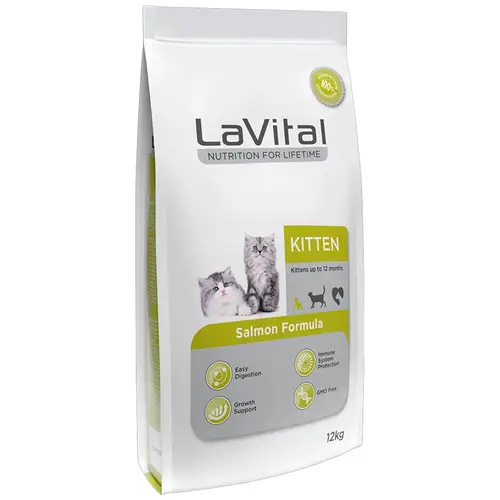 LAVITAL CAT FOOD FOR KITTEN SALMON 12 KG