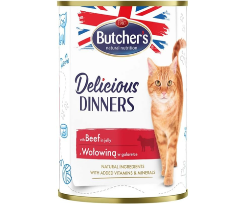  Butcher's Delicious Dinners Beef Chunks in Jelly for Cats 400 g
