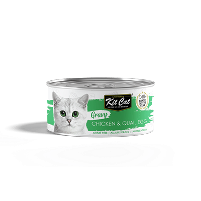 Kit Cat Gravy Canned Food Chicken And  Quail Egg 70 G