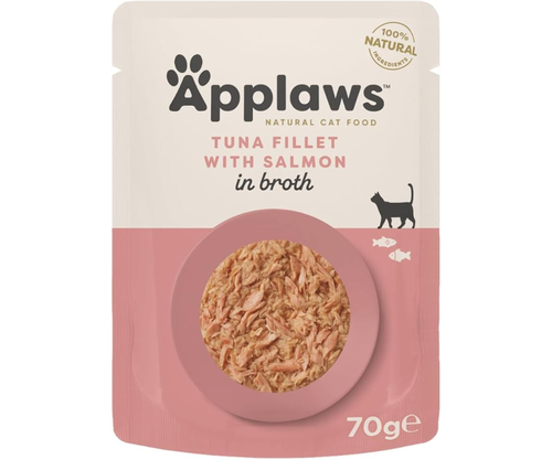 Applaws – Tuna Fillet with Salmon in Broth 70g
