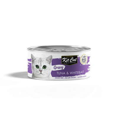 Kit Cat Gravy Canned Food Tuna And Whitebait 70g