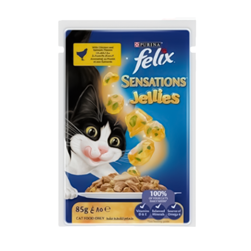PURINA FELIX WET FOOD CHICKEN AND SPINACH 85G