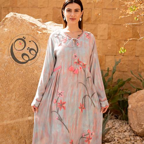 فستان ناعم مموج - 34