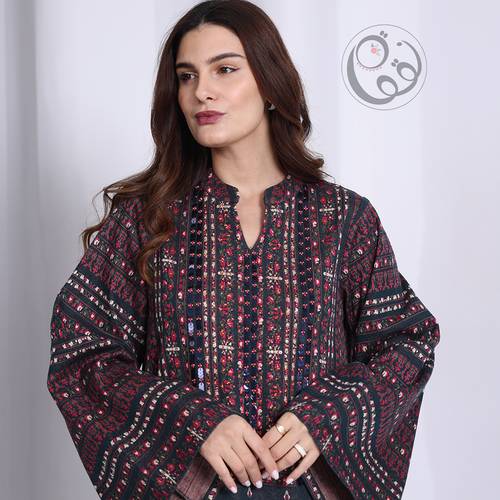جلابية داكنة بطابع فاخر - 07