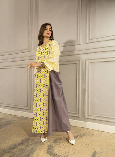  اصفر بنقش هندسي - 97