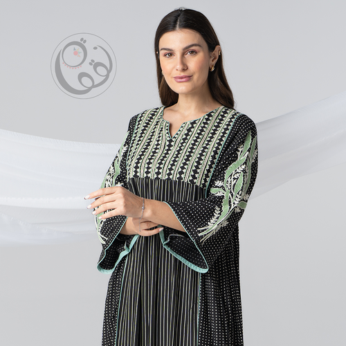 جلابية قطن أسود - 188