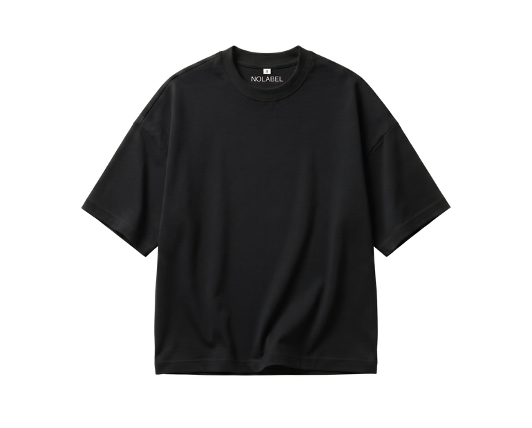 NOLABEL Oversized T-Shirt — Classic Black