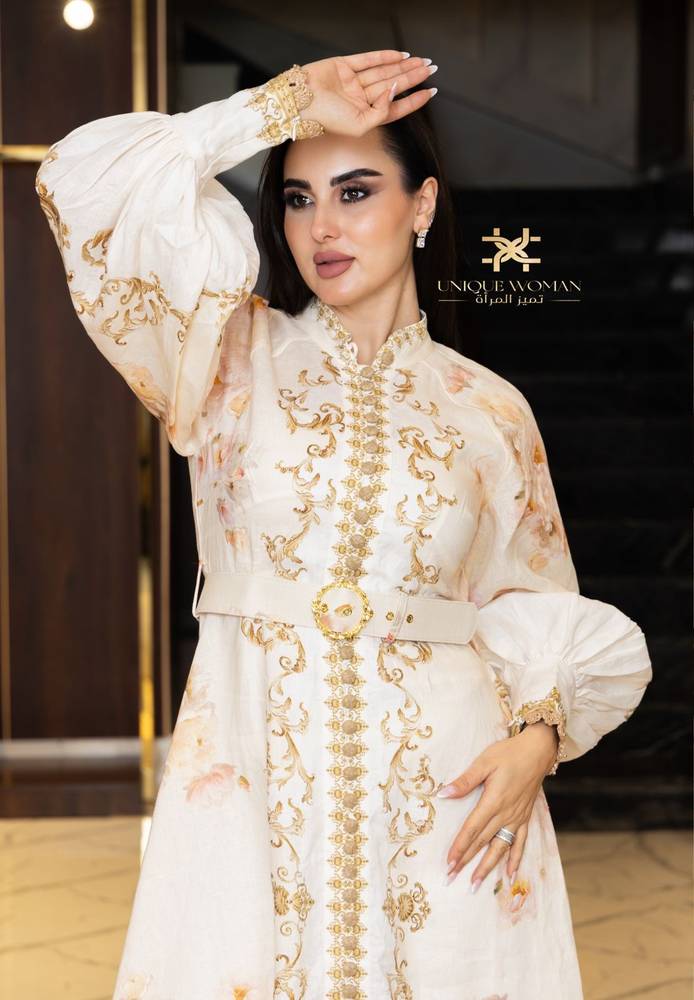 فستان زيمرمان ( ابيض وبيج )