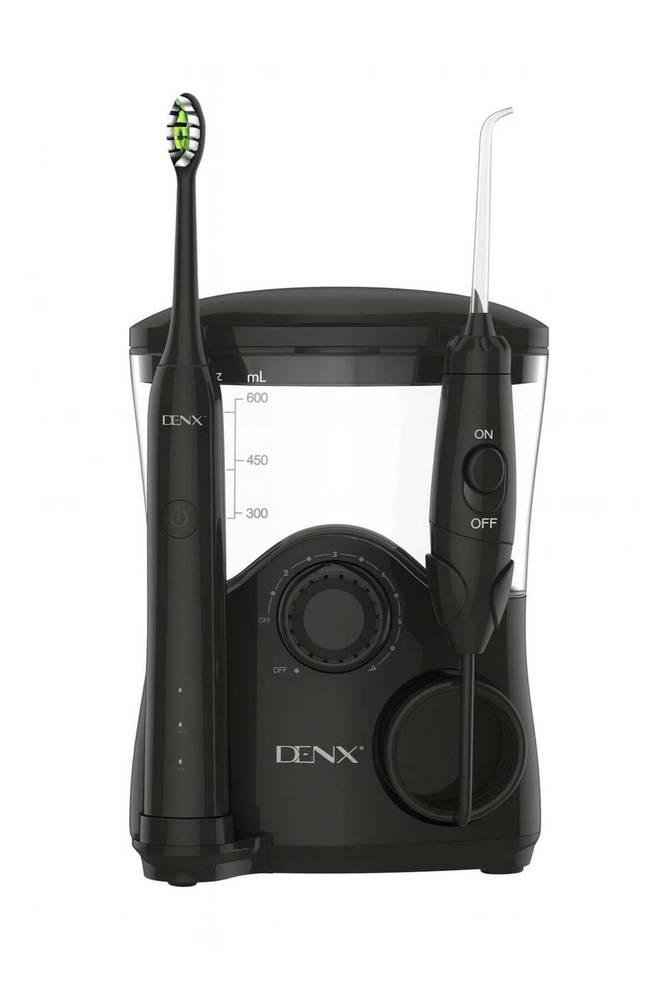 Dinx جهاز تنظيف الأسنان بالماء مع فرشاة أسنان كهربائية - DX3716