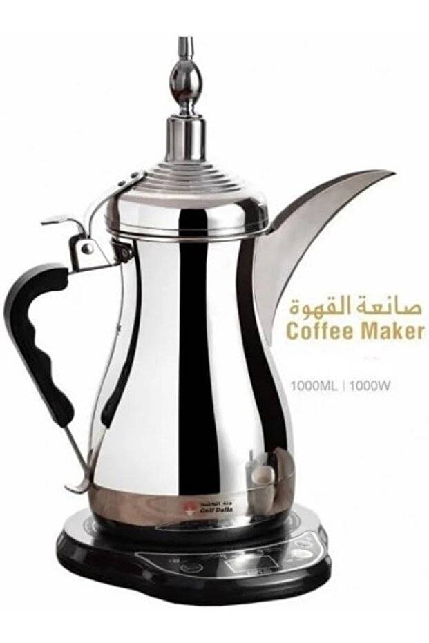 دلة تحضير قهوة عربية كهربائي GA-C91839 من دلة الخليج سعة 1 لتر - فضي