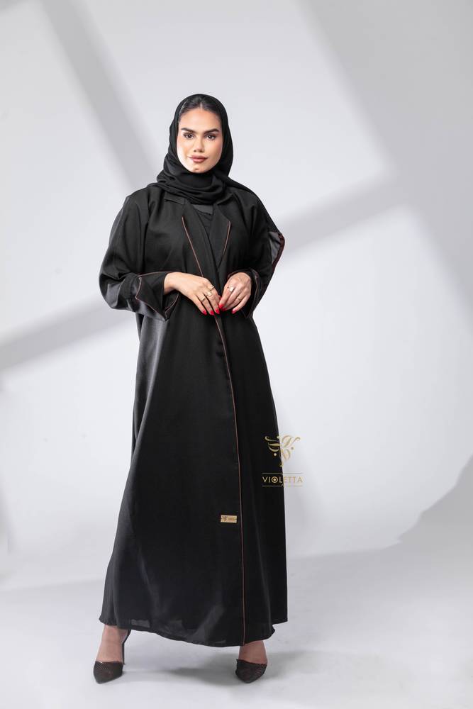 عباية فستان داخلي سوداء رسمية