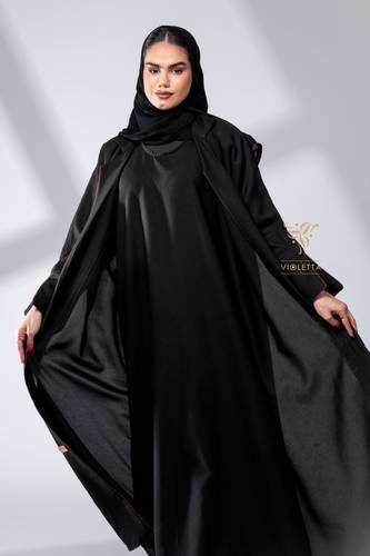 عباية سوداء رسمية بفستان داخلي - z6047