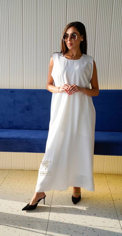 فستان عباية أبيض - Z124