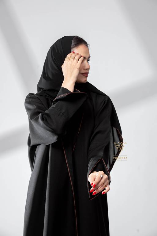 عباية سوداء رسمية بفستان داخلي - z6047