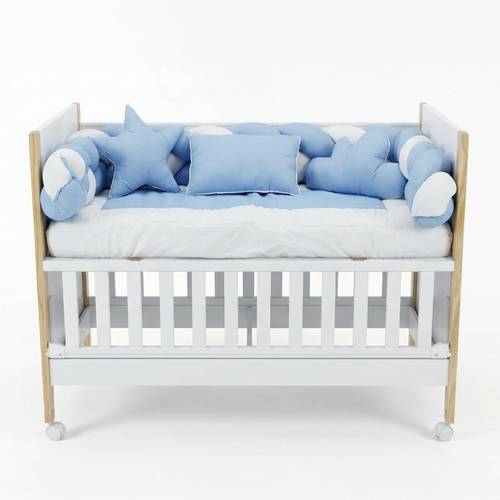 طقم مفرش سرير اطفال مع ضفيرة 65*125