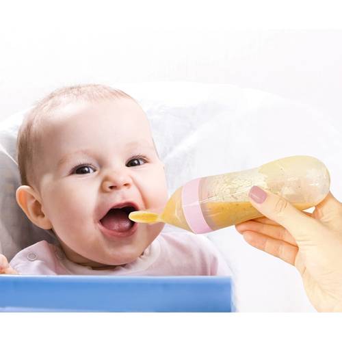 ملعقة سيليكون لتغذية الأطفال ماركة-babyjem