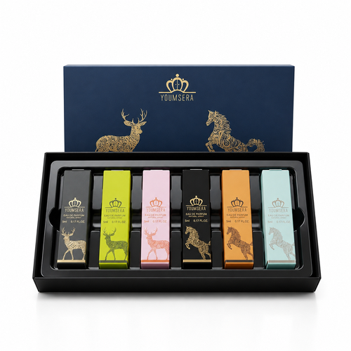 Youmsera 6111 Box containing 6 luxurious men's and women's perfumes - 5ml
