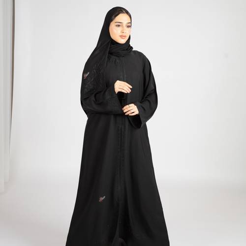 عباية كتف مطرزة WH 09 قماش شريفة بلس