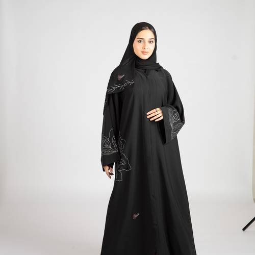 عباية كتف مطرزة WH 05 قماش انترنت بلس