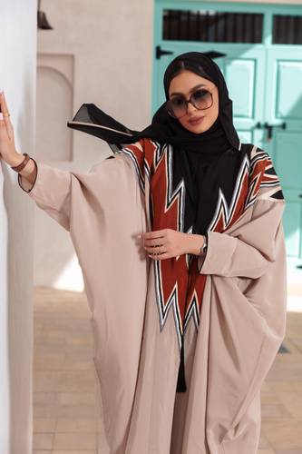 عباية كاجول قماش أماني Nawader 06