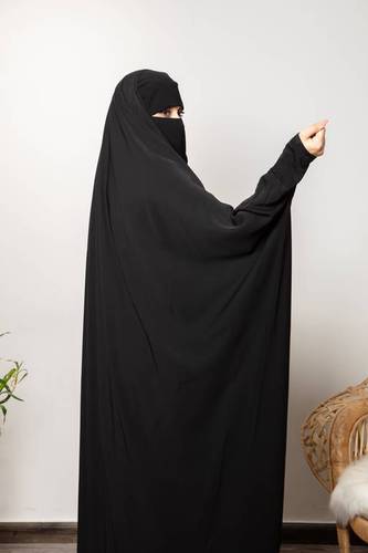 عباية راس طقطق كم سوارة قماش صالونا