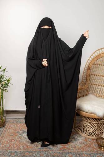 عباية راس طقطق كم سوارة قماش صالونا