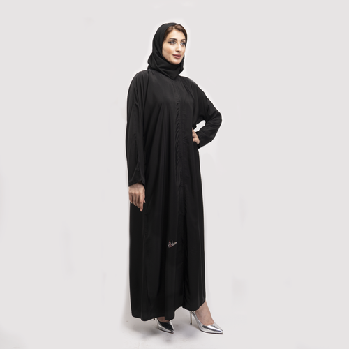 عباية كتف كم عادي قماش زمردة