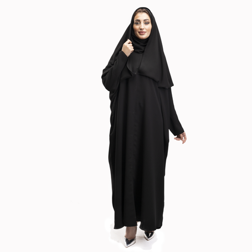 عباية كتف سادة موديل مركن قماش ستار بوكنان