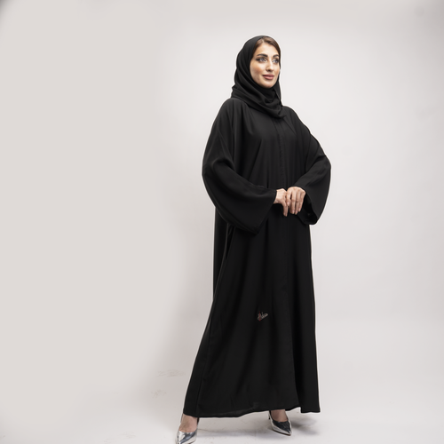عباية سادة كم عريض قماش شريفة