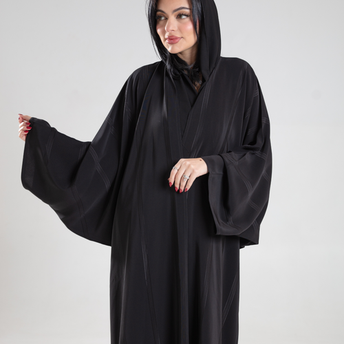عباية كتف قماش اناقة صالونا مقلم ياباني