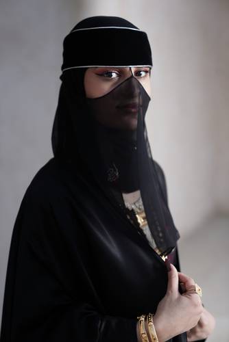 برقع بوكنان مخمل خط فضي