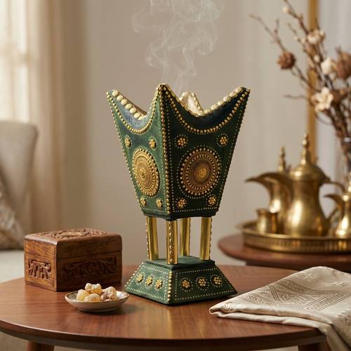 مبخرة اخضر ملكي رشم اصدار خاص مقاس 29اخضر