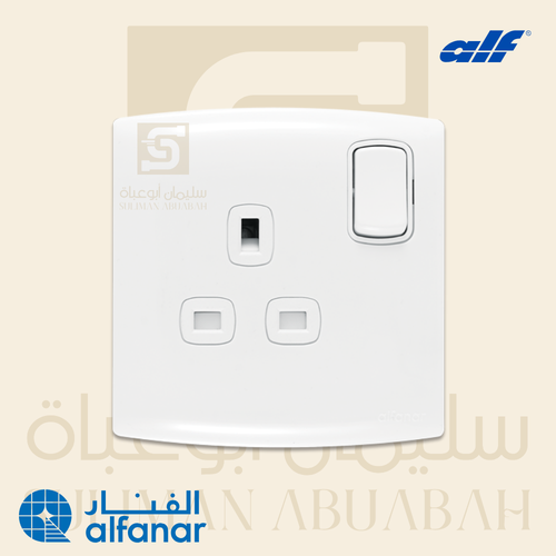 فيش 13A مع مفتاح أبيض - ألف