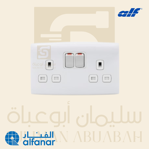 فيش 13A مزدوج 7 * 14 أبيض - ألف