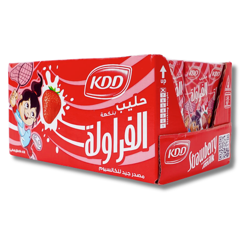 كي دي دي حليب فراوله 18×180مل