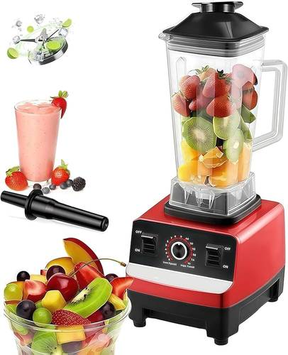 خلاط SC-1589 6500 واط، يعمل كخلاط سريع وكسارة ثلج وصانع للعصائر السموذي وعصارة ومطحنة للقهوة والتوابل وقطاعة للمكسرات وخلط المكونات الجافة والرطبة ومناسب في المطبخ المنزلي، 2 لتر، من سيليبري كراش
